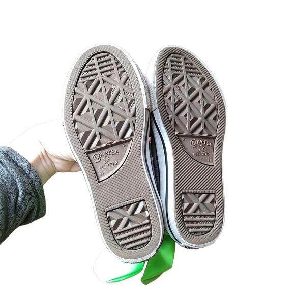 Converse All Star Hi Bow Back Snakeskin Neon Green Lace Up High Top Sneaker 11 - Picture 12 of 13